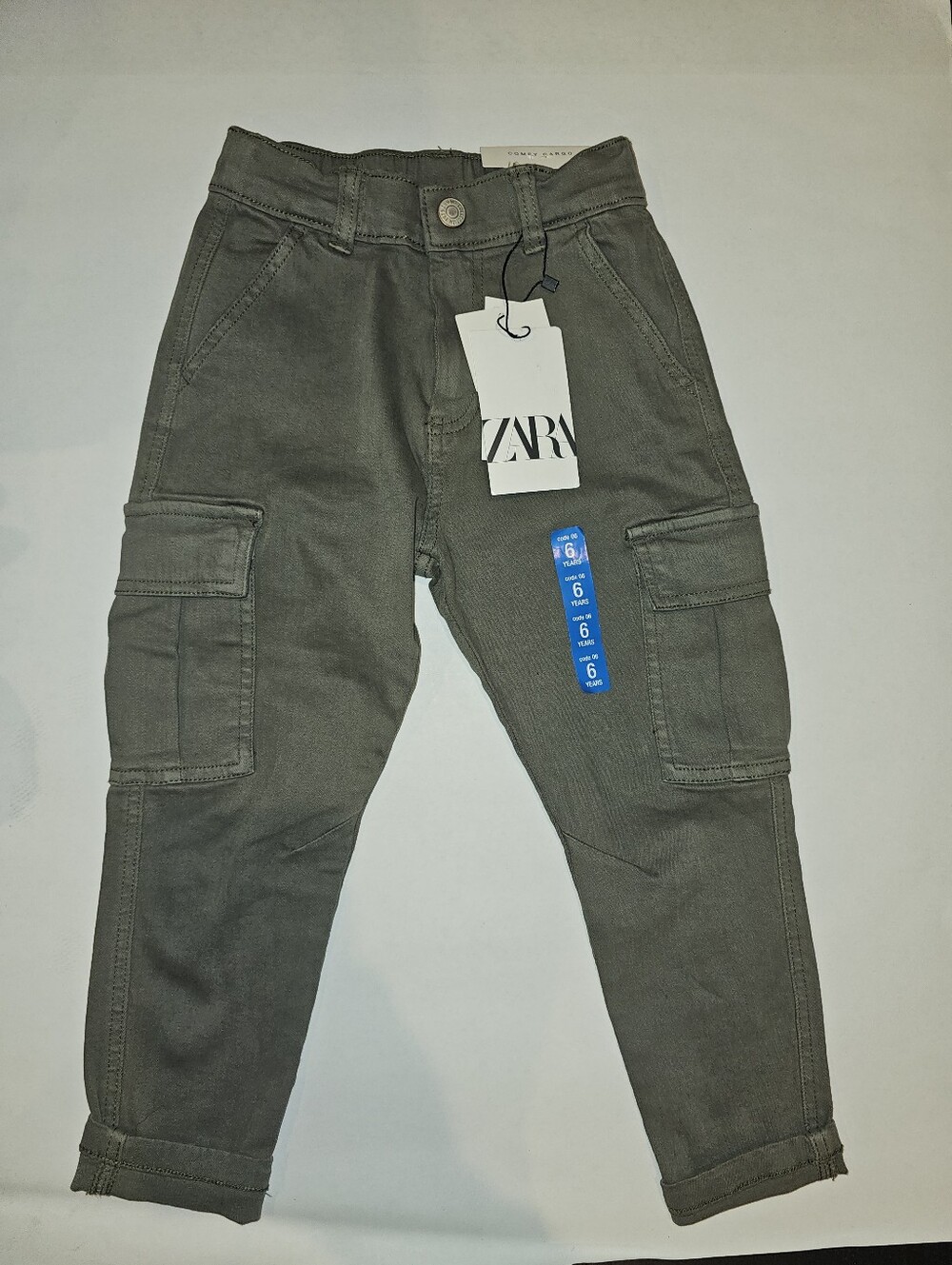 NWT | 6 Years / 116 cm | Zara | Olive Green Cargo Pants